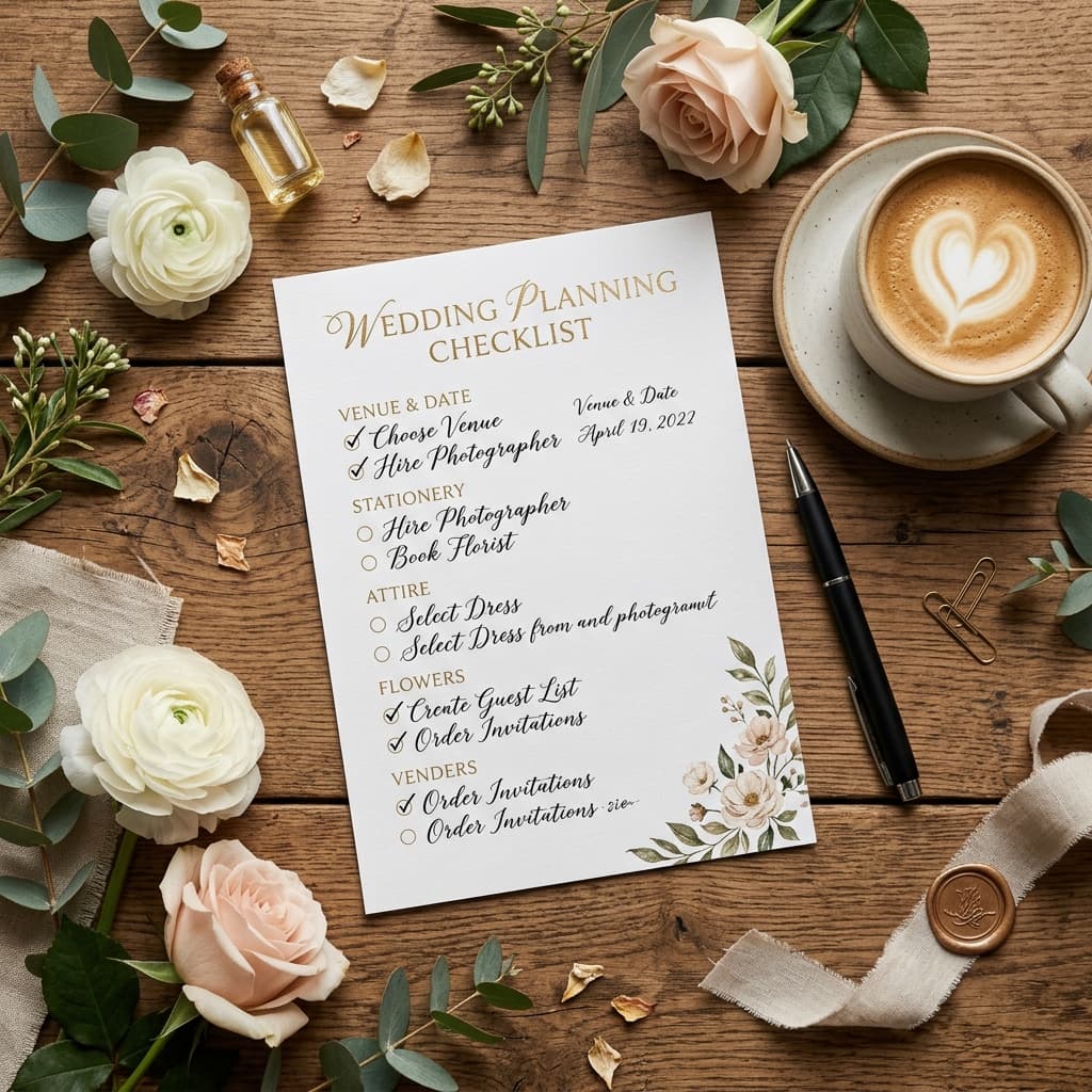 Listado intermedio de qué se necesita para una boda